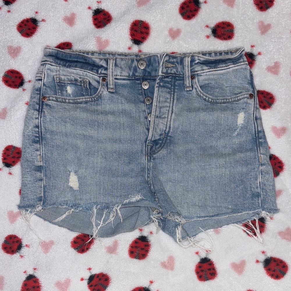 Old Navy Light Blue Distressed Jean Shorts